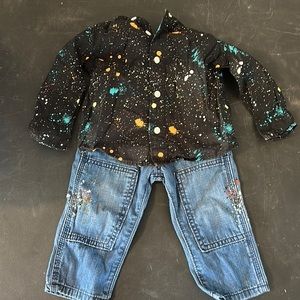 12-18 months boys Gymboree Paint Splatter outfit